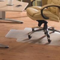 Cleartex PVC Chair Mat Hard Floor Lipped 1200x900mm Clear 1299225LV