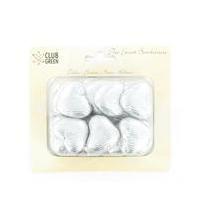 Club Green Silver Foil Chocolate Hearts 25 Pack