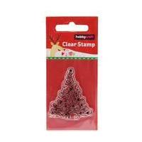 Clear Tree Christmas Stamp 12 x 6 cm