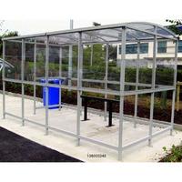 Clear Dome Roofed Smoking Shelter 1.05m wide x 2.33m deep