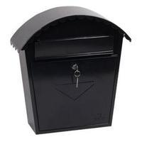 clasico black steel post box