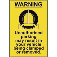 clamping warning sign sign pvc 400 x 600mm