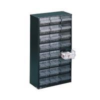 Clear 24 Drawer System Dark Grey Storage Cabinet 324124