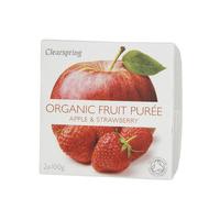 Clearspring Fruit Puree - Apple/Strawberry, 2x100gr