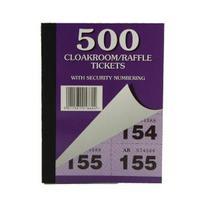 Cloakroom and Raffle Tickets 1-500 Pack of 12 00276
