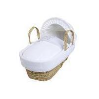 Clair de Lune Stardust Palm Moses Basket White