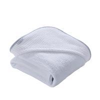 Clair de Lune Waffle Hooded Towel in White