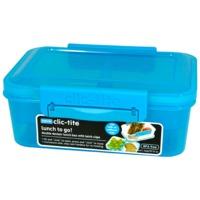 Clic-tite Divided Lunch Container, Turquoise