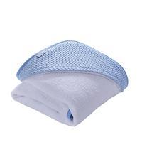 Clair de Lune Waffle Hooded Towel in Blue