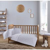 Clair de Lune Speckles 2 Piece Quilt and Coverlet with Bumper Set to fit Cot Bed and Cot Grey