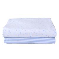 Clair de Lune Pack of 2 Printed Moses Sheets in Blue