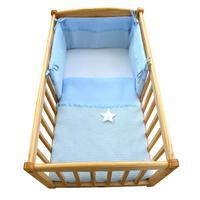 Clair de Lune Waffle 2pc Rocking Crib Set with Star Tag in Blue