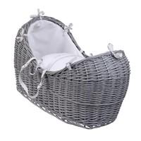 Clair de Lune Silver Lining Grey Wicker Noah Pod in White