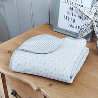 Clair de Lune Stars and Stripes Blanket Grey