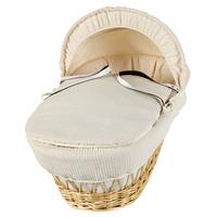 clair de lune waffle natural cream wicker moses basket