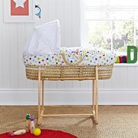 Clair de Lune The Dudes Moses Basket in Palm