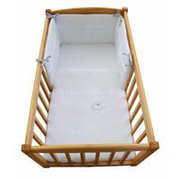 Clair de Lune Waffle 2pc Rocking Crib Set with Bear Tag in White