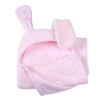 Clair de Lune Honeycomb Hooded Ear Blanket in Pink