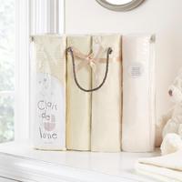 clair de lune cot 4pc gift bale in cream