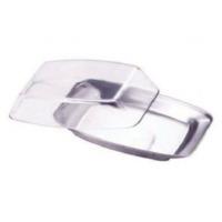 Clear Plastic & Stainless Steel Butter Dish