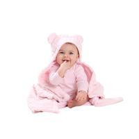 Clair de Lune Marshmallow Teddy Bear Ear Blanket in Pink