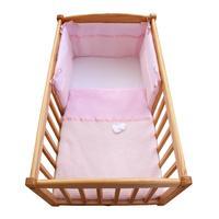 Clair de Lune Waffle 2pc Rocking Crib Set with Heart Tag in Pink
