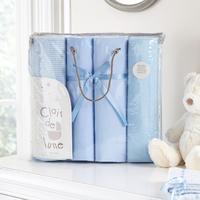 Clair de Lune Cot Bed 4pc Gift Bale in Blue
