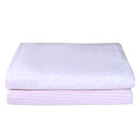 clair de lune pack of 2 printed moses sheets in pink