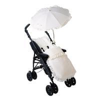 Clair de Lune Broderie Anglaise Pushchair Footmuff in White