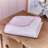 Clair de Lune Stars and Stripes Blanket Pink