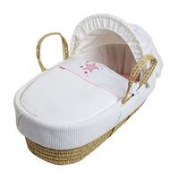 Clair de Lune Stardust Palm Moses Basket Pink