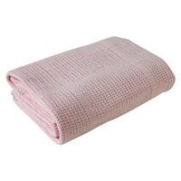 Clair de Lune Pink Cotton Cellular Blanket for Cot and Cot Bed