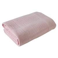 Clair de Lune Pink Cotton Cellular Blanket Pram and Crib