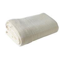 Clair de Lune Cream Cotton Cellular Blanket for Cot and Cot Bed