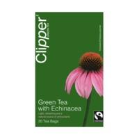 clipper fairtrade green tea and echinacea 20 bags