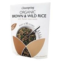 Clearspring Organic Gluten Free Brown &amp; Wild Rice With Tamari Soya Sauce 250g
