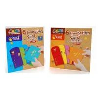 Clever Hands - 6 Invitation Cards With 77 Stickers Ackd10051.random - Ackerman