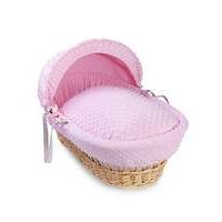 clair de lune dimple wicker moses basket