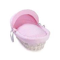 Clair de Lune Dimple Wicker Moses Basket