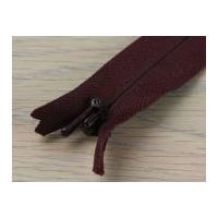 clearance concealed invisible closed end zip 25cm burgundy