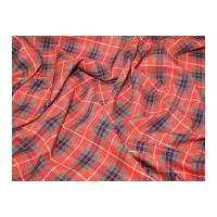 Classic Tartan Check Suiting Dress Fabric Red