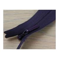 clearance concealed invisible closed end zip 56cm aubergine