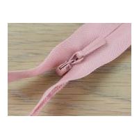 clearance concealed invisible closed end zip 20cm pale pink