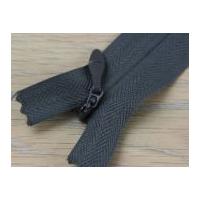 clearance concealed invisible closed end zip 15cm dark grey