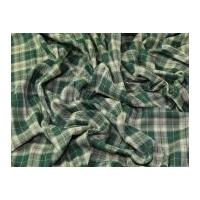 Claremont Plaid Check Polyester Tartan Suiting Dress Fabric Green