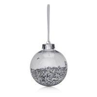 Clear with Silver Bead Filling Bauble