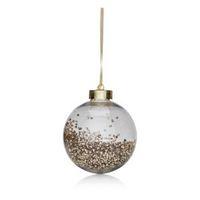 Clear with Champagne Bead Filling Bauble
