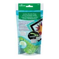 clover jumbo wonder clips neon green