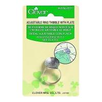 Clover Adjustable Ring Thimble With Plate