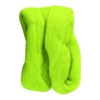 Clover Natural Wool Roving Lime Green